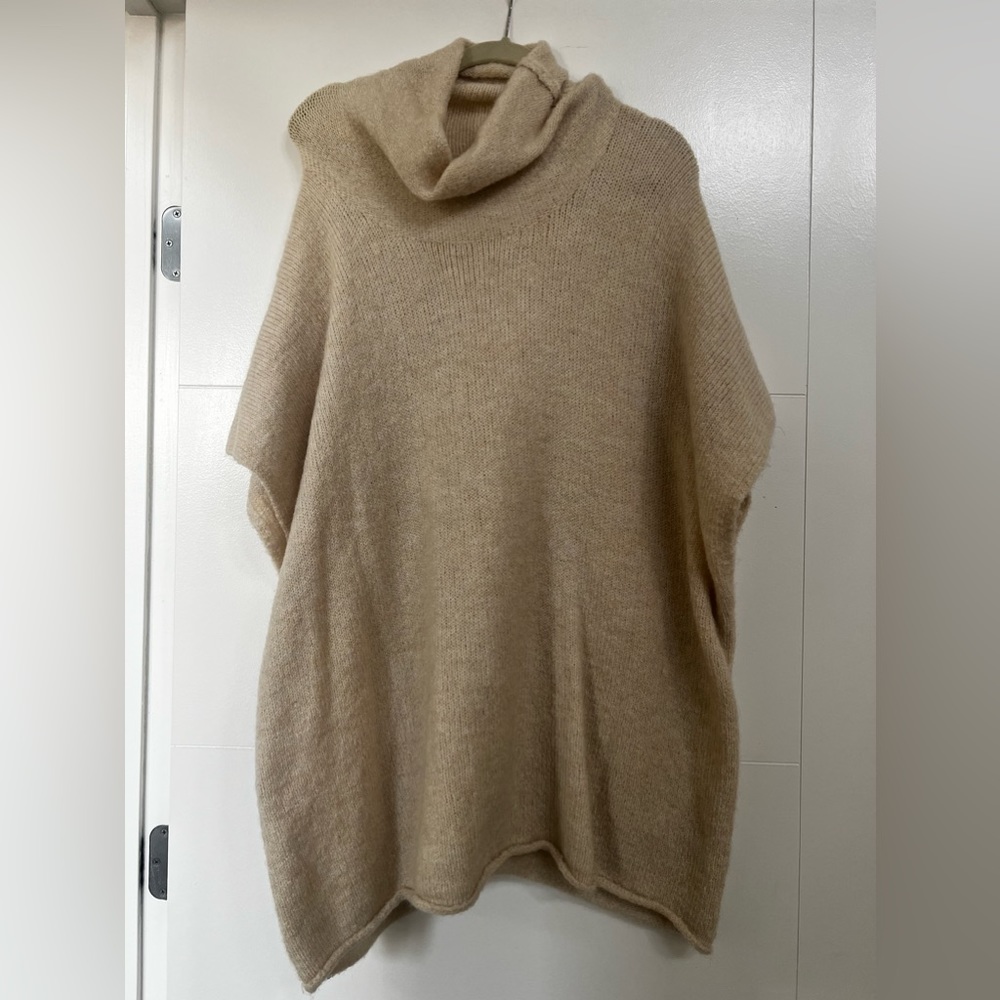 Cream Sweater Shrug Poncho